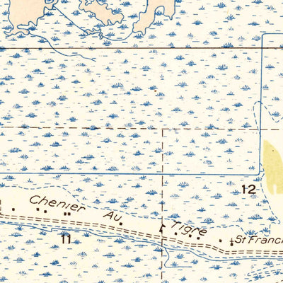United States Geological Survey Cheniere Au Tigre, LA (1946, 31680-Scale) digital map
