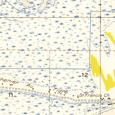 United States Geological Survey Cheniere Au Tigre, LA (1954, 31680-Scale) digital map