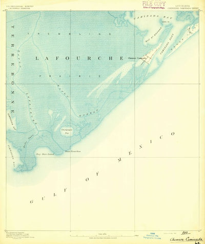 United States Geological Survey Cheniere, LA (1892, 62500-Scale) digital map