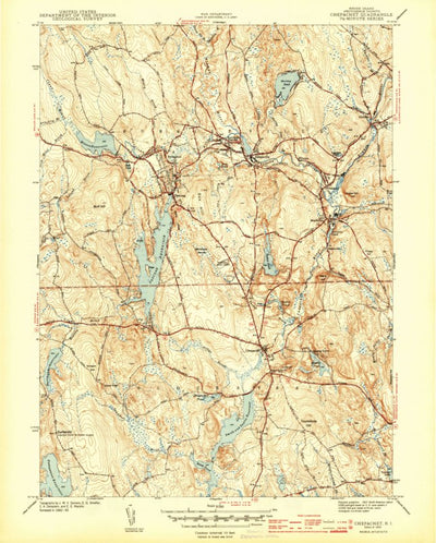 United States Geological Survey Chepachet, RI (1943, 31680-Scale) digital map