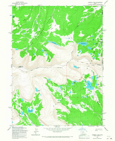 United States Geological Survey Chepeta Lake, UT (1965, 24000-Scale) digital map