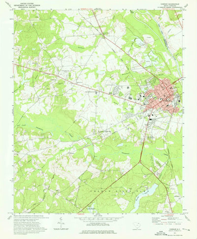 United States Geological Survey Cheraw, SC (1971, 24000-Scale) digital map