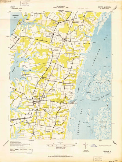 United States Geological Survey Cheriton, VA (1942, 24000-Scale) digital map