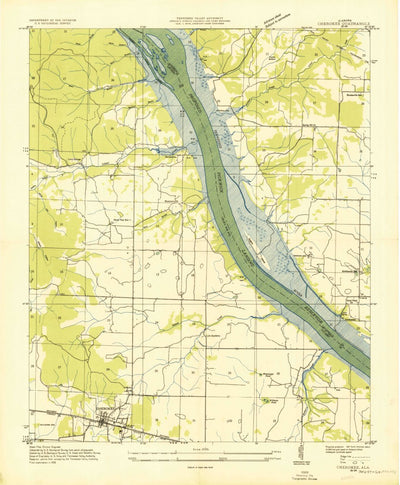 United States Geological Survey Cherokee, AL (1935, 24000-Scale) digital map