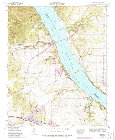 United States Geological Survey Cherokee, AL (1954, 24000-Scale) digital map