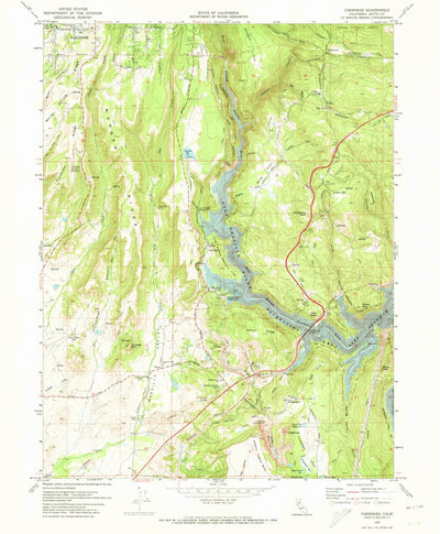 United States Geological Survey Cherokee, CA (1970, 24000-Scale) digital map