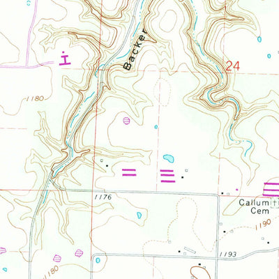 United States Geological Survey Cherokee City, AR-OK (1971, 24000-Scale) digital map
