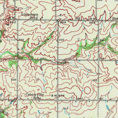 United States Geological Survey Cherokee, KS (1943, 62500-Scale) digital map