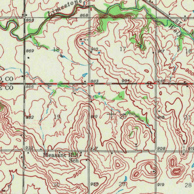 United States Geological Survey Cherokee, KS (1943, 62500-Scale) digital map