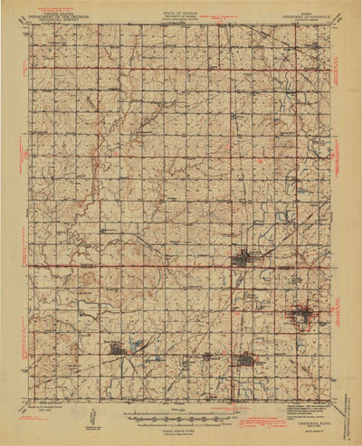 United States Geological Survey Cherokee, KS (1945, 62500-Scale) digital map