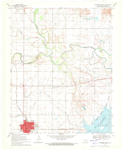 United States Geological Survey Cherokee North, OK (1969, 24000-Scale) digital map
