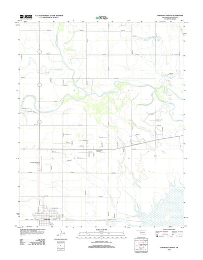 United States Geological Survey Cherokee North, OK (2012, 24000-Scale) digital map