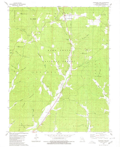 United States Geological Survey Cherokee Pass, MO (1980, 24000-Scale) digital map