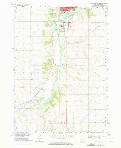 United States Geological Survey Cherokee South, IA (1969, 24000-Scale) digital map