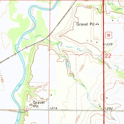 United States Geological Survey Cherokee South, IA (1969, 24000-Scale) digital map