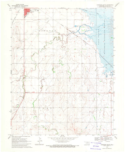 United States Geological Survey Cherokee South, OK (1969, 24000-Scale) digital map