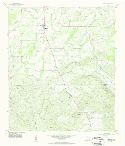 United States Geological Survey Cherokee, TX (1956, 24000-Scale) digital map