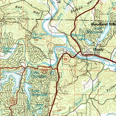United States Geological Survey Cherokee Village, AR-MO (1983, 100000-Scale) digital map