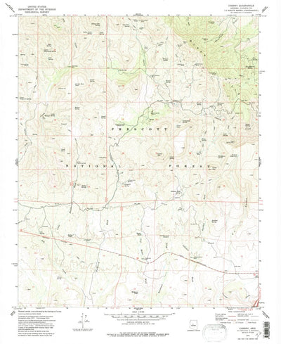 United States Geological Survey Cherry, AZ (1973, 24000-Scale) digital map