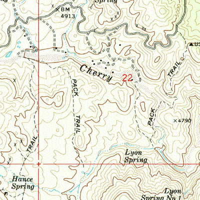 United States Geological Survey Cherry, AZ (1973, 24000-Scale) digital map