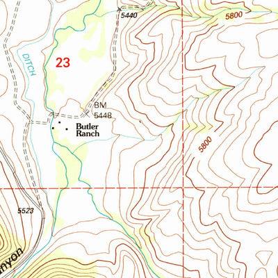United States Geological Survey Cherry Creek Canyon, MT (2000, 24000-Scale) digital map