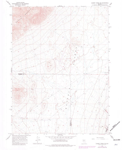 United States Geological Survey Cherry Creek NE, NV (1965, 24000-Scale) digital map