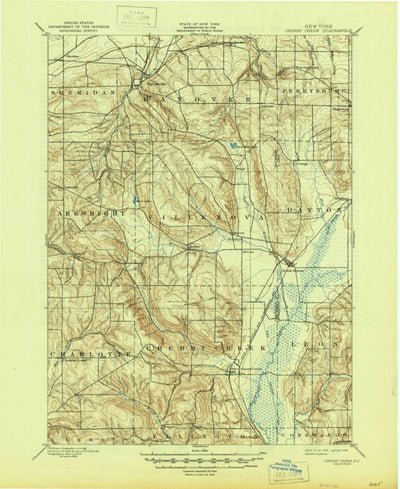United States Geological Survey Cherry Creek, NY (1900, 62500-Scale) digital map