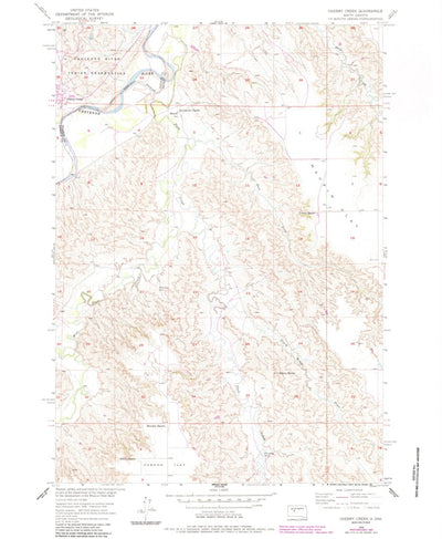 United States Geological Survey Cherry Creek, SD (1956, 24000-Scale) digital map