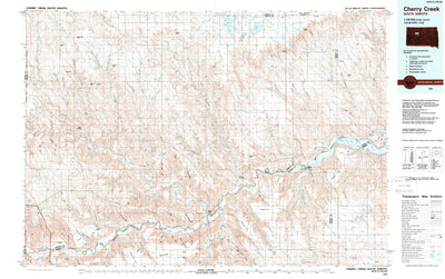 United States Geological Survey Cherry Creek, SD (1986, 100000-Scale) digital map