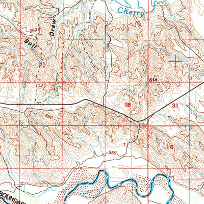 United States Geological Survey Cherry Creek, SD (1986, 100000-Scale) digital map