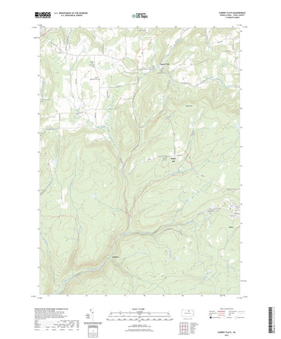 United States Geological Survey Cherry Flats, PA (2023, 24000-Scale) digital map