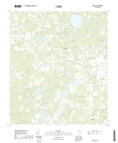 United States Geological Survey Cherry Lake, FL (2021, 24000-Scale) digital map