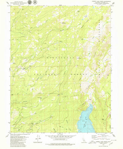 United States Geological Survey Cherry Lake North, CA (1979, 24000-Scale) digital map
