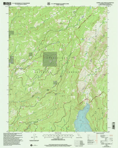 United States Geological Survey Cherry Lake North, CA (2001, 24000-Scale) digital map