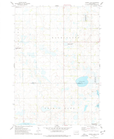 United States Geological Survey Cherry Lake, SD (1973, 24000-Scale) digital map