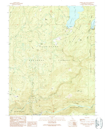 United States Geological Survey Cherry Lake South, CA (1990, 24000-Scale) digital map