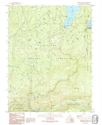 United States Geological Survey Cherry Lake South, CA (1992, 24000-Scale) digital map