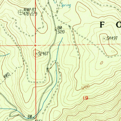 United States Geological Survey Cherry Lake South, CA (1992, 24000-Scale) digital map