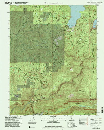 United States Geological Survey Cherry Lake South, CA (2001, 24000-Scale) digital map