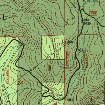 United States Geological Survey Cherry Lake South, CA (2001, 24000-Scale) digital map