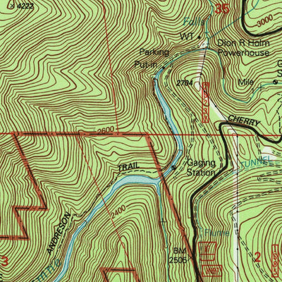 United States Geological Survey Cherry Lake South, CA (2001, 24000-Scale) digital map