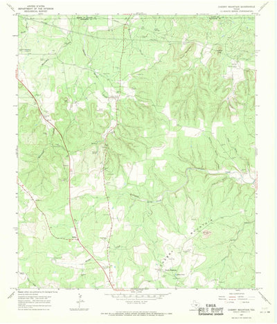 United States Geological Survey Cherry Mountain, TX (1967, 24000-Scale) digital map