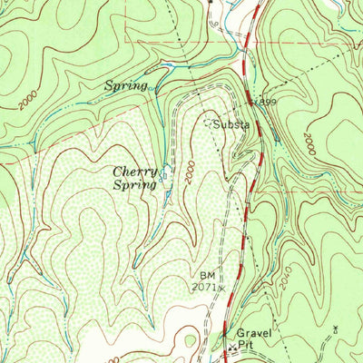 United States Geological Survey Cherry Mountain, TX (1967, 24000-Scale) digital map