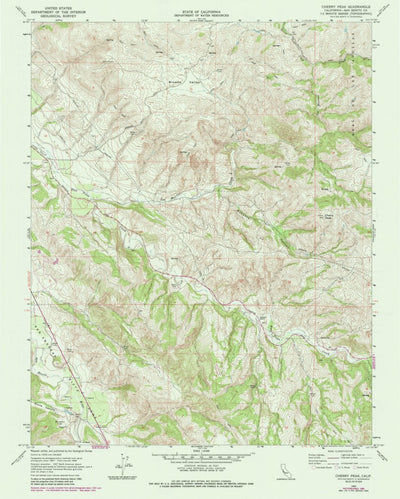United States Geological Survey Cherry Peak, CA (1968, 24000-Scale) digital map