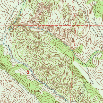 United States Geological Survey Cherry Peak, CA (1968, 24000-Scale) digital map