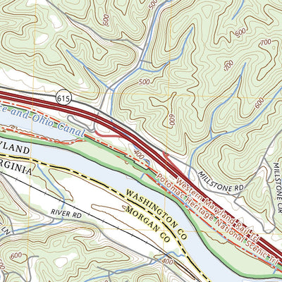 United States Geological Survey Cherry Run, WV (2023, 24000-Scale) digital map