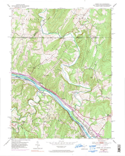 United States Geological Survey Cherry Run, WV-MD-PA (1951, 24000-Scale) digital map