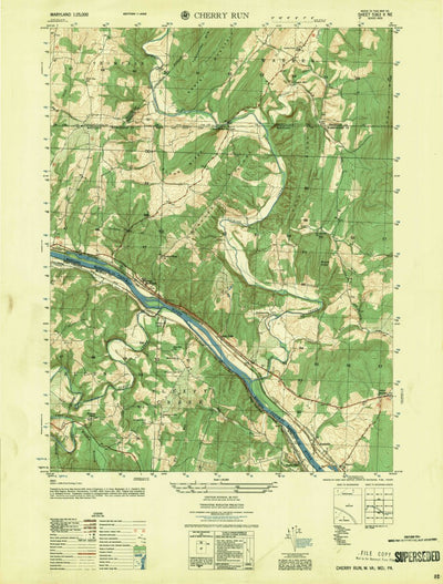 United States Geological Survey Cherry Run, WV-MD-PA (1951, 25000-Scale) digital map
