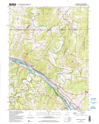 United States Geological Survey Cherry Run, WV-MD-PA (1998, 24000-Scale) digital map