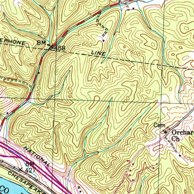 United States Geological Survey Cherry Run, WV-MD-PA (1998, 24000-Scale) digital map
